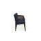 Lesro Lenox Wood 4 Seat Tandem Seating Wood Frame, Mocha, RF Blueberry Back, MD Ink Seat LW4103 - alternate 3